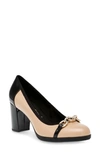 ANNE KLEIN CELINA CHAIN BLOCK HEEL PUMP