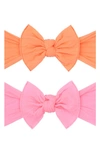 Baby Bling Headbands In Neon Coral Neon Pink A Boo