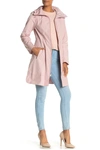 Cole Haan Packable Hood Rain Coat In Canyon Rose