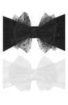 BABY BLING 2-PACK FAB-BOW-LOUS® POINT D'ESPRIT TULLE HEADBANDS