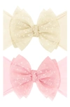 BABY BLING 2-PACK FAB-BOW-LOUS® POINT D'ESPRIT TULLE HEADBANDS