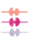 BABY BLING 3-PACK BABY FAB SKINNY BOW HEADBANDS