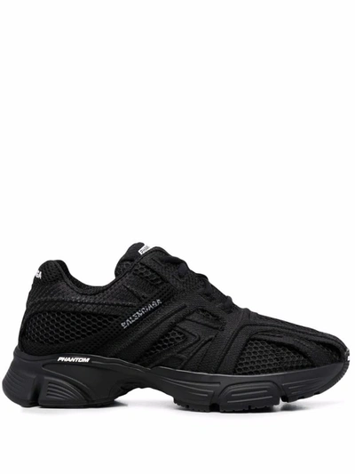 Balenciaga Phantom网眼拼接运动鞋 In Black