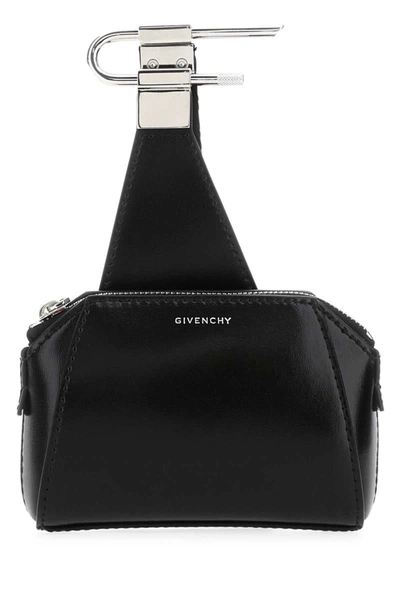 Givenchy Ant U Shoulder Bag In Black Leather