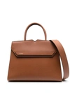 VALEXTRA VALEXTRA DUETTO LEATHER TOP-HANDLE BAG