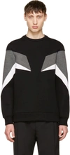 NEIL BARRETT NEIL BARRETT TRICOLOR MODERNIST SWEATSHIRT