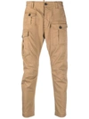 Dsquared2 Slim-cut Cargo Trousers In Beige