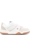 Dsquared2 Textured Leather And Polyamide Sneakers In White