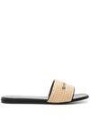 GIVENCHY GIVENCHY 4G LEATHER FLAT SANDALS