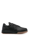 Givenchy 4g Logo-embossed Low-top Sneakers In Black