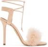 CHARLOTTE OLYMPIA Pink Suede Salsa Sandals