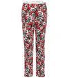 MARNI PRINTED COTTON-BLEND TROUSERS,P00257382