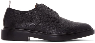 Thom Browne Pebble-grain Leather Derby Shoes In Black
