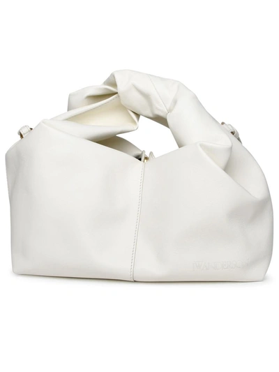 Jw Anderson Mini Twister Hobo With Strap - Leather Crossbody Bag In White