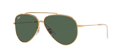 Ray Ban Reverse Rbr0101s 001/vr Aviator Sunglasses In Green