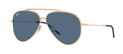 Ray Ban Reverse 0rbr0101s 92023a Aviator Sunglasses In Blue