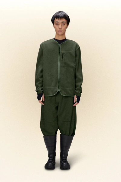 Rains Fleece Jacket In Green