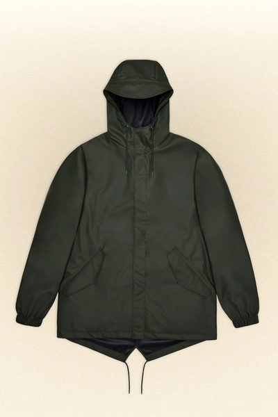 Rains Fishtail Jacket In Green