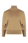 Max Mara Talea Wool Turtleneck Sweater In Camel