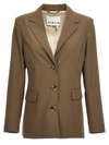 Remain Birger Christensen Single-breasted Suit Jacket In Green