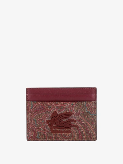 Etro Card Holder In Brown