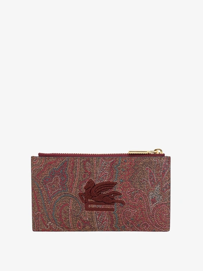 Etro Card Holder In Brown