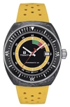 Tissot T1454079705700 Sideral Stainless-steel And Carbon Automatic Watch In Black/yellow