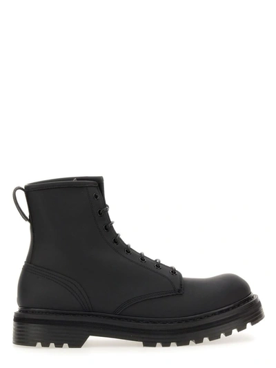 Premiata Leather Boot In Black