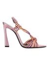 Saint Laurent Pool Sandals In Tpu And Metallized Leather