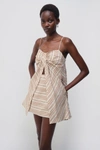 Simkhai Kendall Dress In Natural White Multi