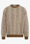 GOLDEN GOOSE DB ALL-OVER LOGO KNITTED SWEATER
