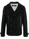 Dsquared2 Double-breasted Buttoned Jacket In Black