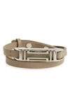TORY BURCH FOR FITBIT LEATHER WRAP BRACELET,35111