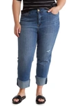 Seven7 Slim Straight Cuff Denim Jeans In Gloss