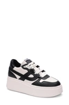 Ash Match Platform Sneaker In White/black