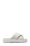 Jordan Sophia Crisscross Slide Sandal In Photon Dust/ Sail/ White
