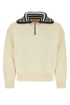 Marni Contrasting-collar Ribbed Jumper In White