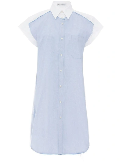 Jw Anderson Shirt Midi Dress In Blue