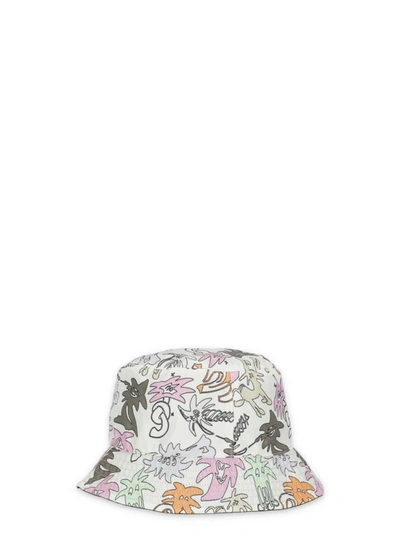 Palm Angels Sketch-print Reversible Bucket Hat In Black