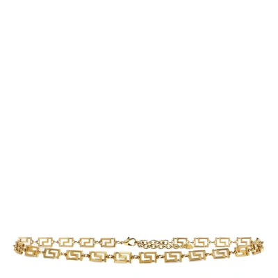Versace Greca Medusa Pendant Chain Belt In Gold