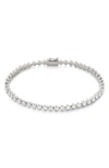 Monica Vinader Diamond Essential Tennis Bracelet In Sterling Silver