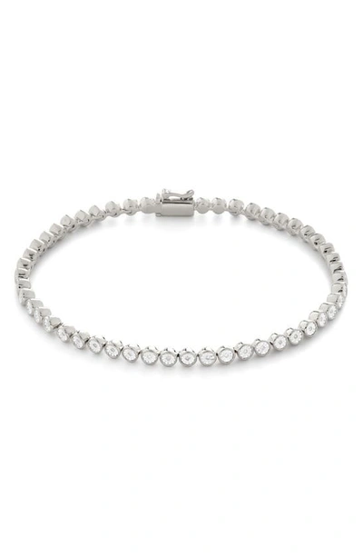 Monica Vinader Diamond Essential Tennis Bracelet In Sterling Silver