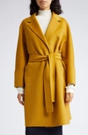 Max Mara Arona Virgin Wool Coat In Ochre