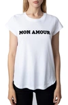 Zadig & Voltaire Woop Mon Amour Cotton Graphic T-shirt In White