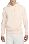 Nike Sportswear Club Hoodie In Guava Ice/ Guava Ice/ White