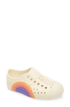 Native Shoes Kids' Jefferson Colorblock Sugarlite Slip-on Sneaker In Ivory/ Purple Multi