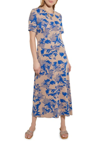 Misook Floral Jacquard A-line Dress In Multi