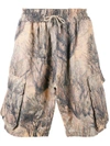 YEEZY YEEZY CAMO PRINT CARGO SHORTS - BROWN,KW4M53520412121366