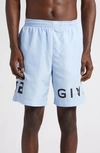 Givenchy Logo-print Shell Swim Shorts In Blue