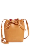Mansur Gavriel Mini Vegetable-tanned Leather Bucket Bag In Cammello Dolly